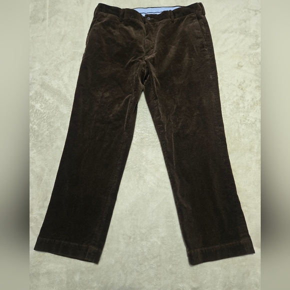 Vintage Polo Ralph Lauren Dark Brown Corduroy Pants Mens 36×30(29) Classic Fit - Picture 2 of 10
